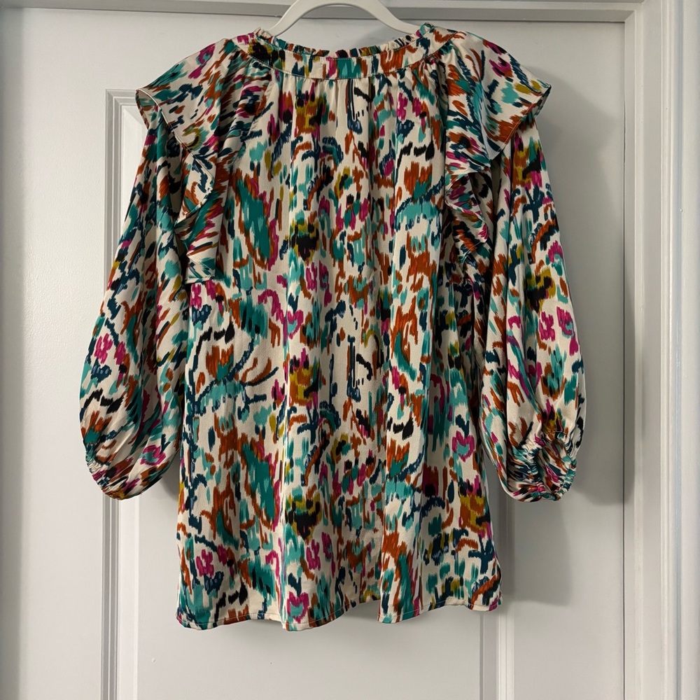 Fab'rik Multicolor Patterned Blouse - Picture 3 of 3